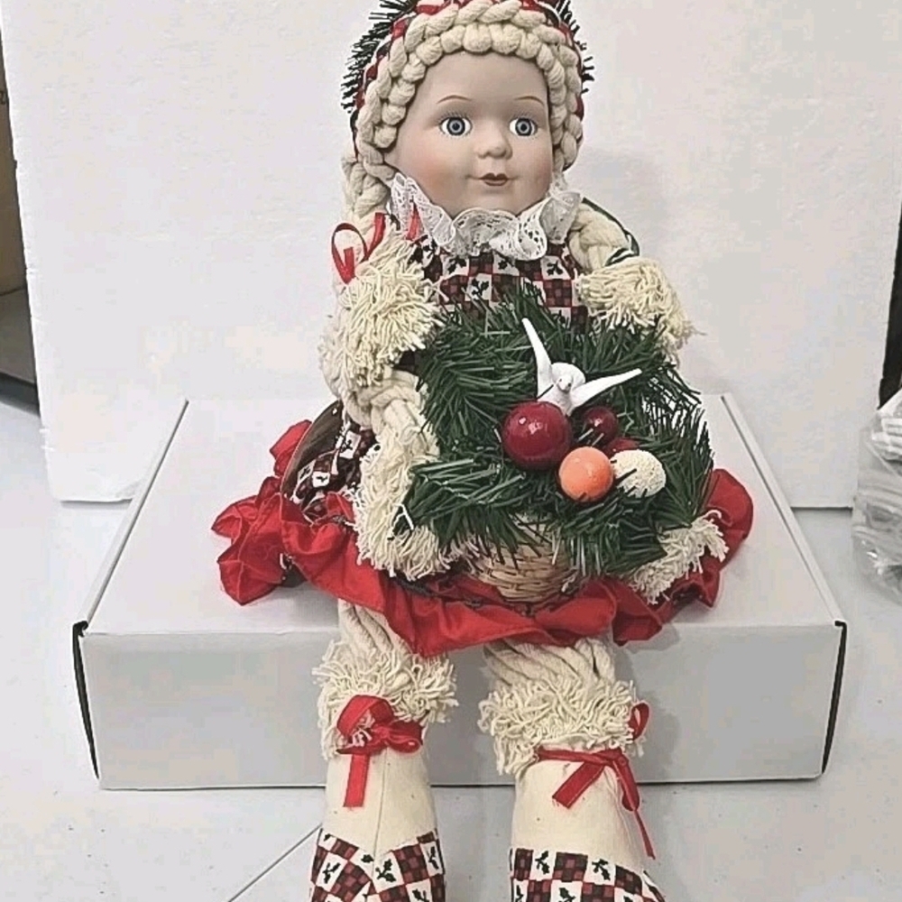 Christmas Doll Shelf Sitter 9x9
